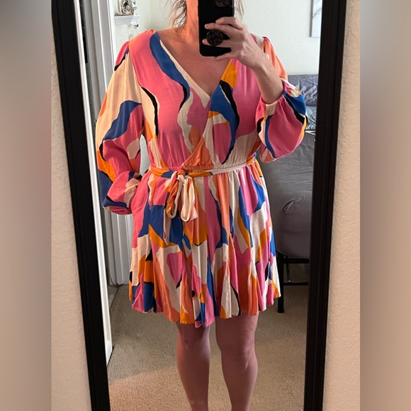 🪩Targets ‘AVA & VIV’ XXL long ballooned sleeved color pop! Fun & Unique dress! - Picture 3 of 6